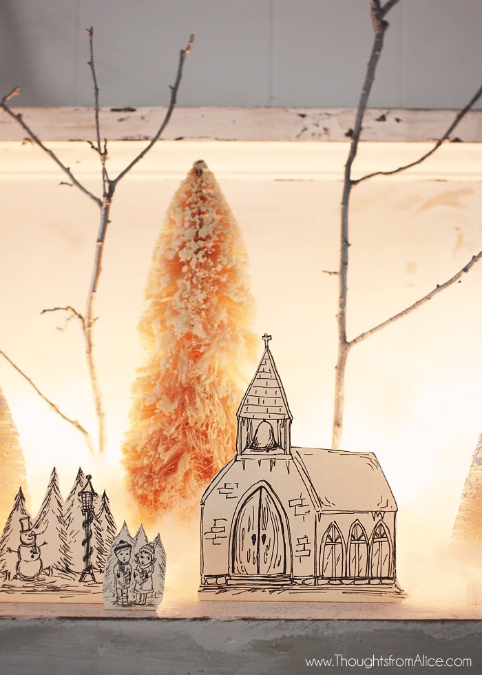 Anthropologie-Inspired-Christmas-Village-Church-1